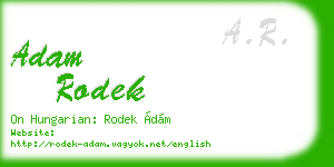 adam rodek business card