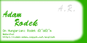 adam rodek business card